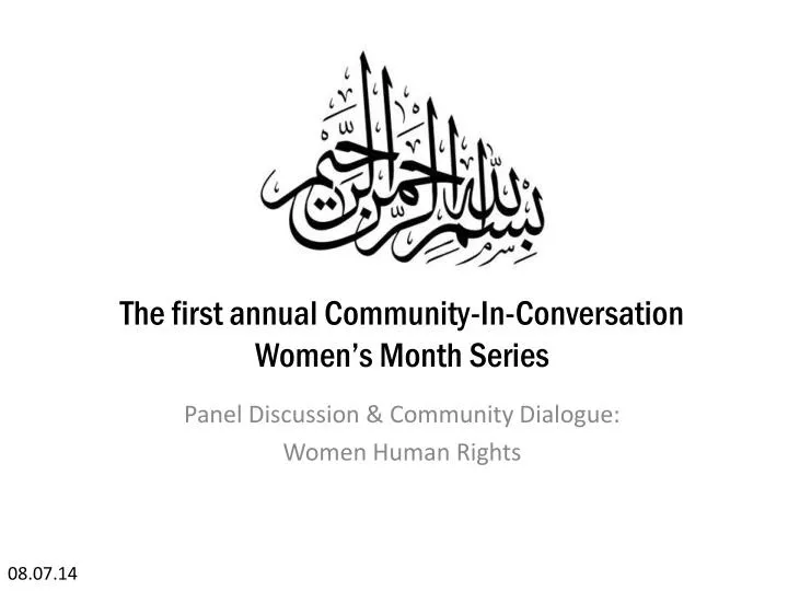 the first annual community in conversation women s month series