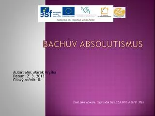 bach v absolutismus