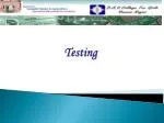 Testing - slide 1
