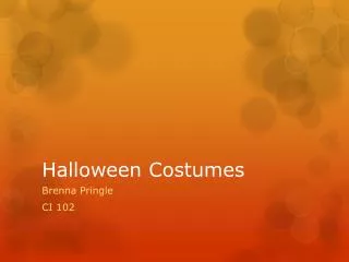 Halloween Costumes