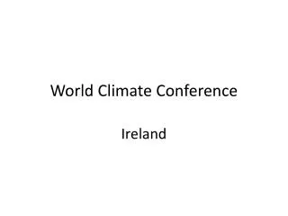 World Climate Conference