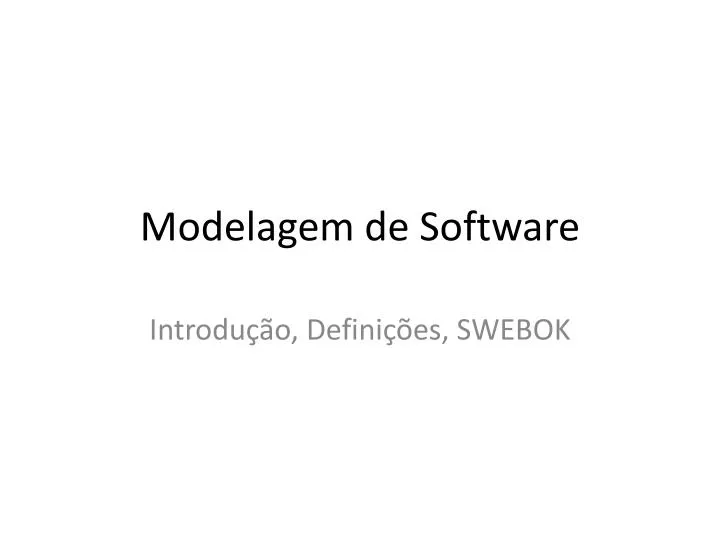 modelagem de software