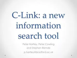 C-Link: a new information search tool