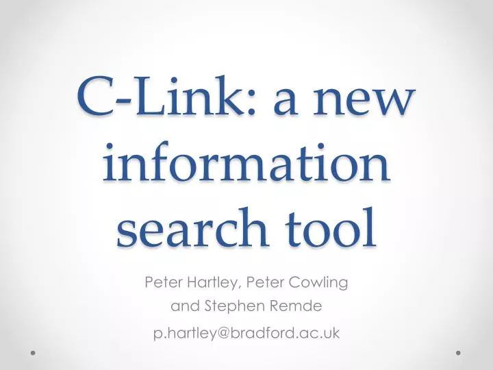 c link a new information search tool