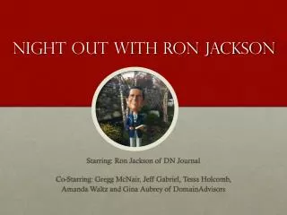 Night out with Ron Jackson