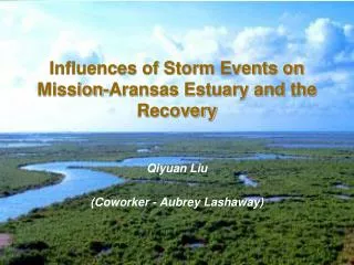 Influences of Storm Events on Mission-Aransas Estuary and the Recovery