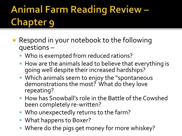 animal farm reading review chapter 9