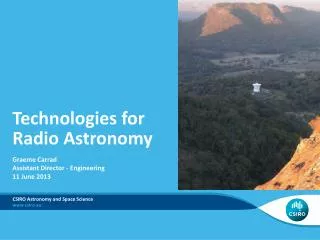 Technologies for Radio Astronomy