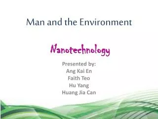 Man and the Environment