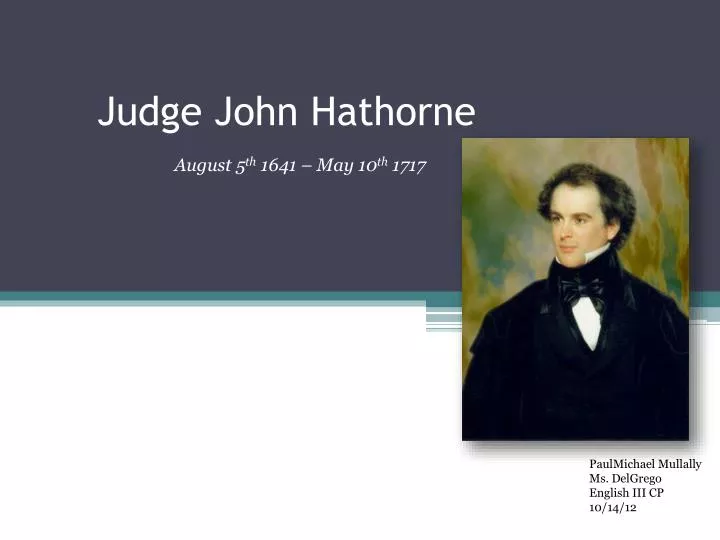 judge john hathorne