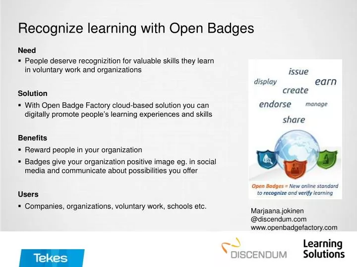 recognize learning with open badges