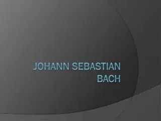 johann sebastian bach