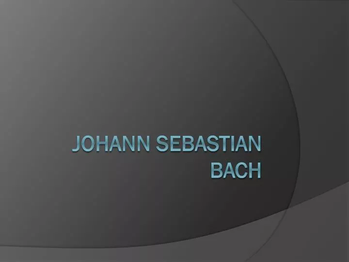 johann sebastian bach