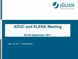 ADUC and ELENA Meeting 28-29 September 2011