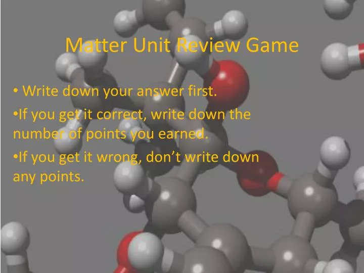 matter unit review game