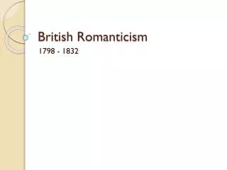 British Romanticism