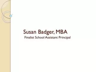 Susan Badger, MBA