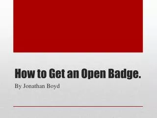 How to Get an Open Badge.