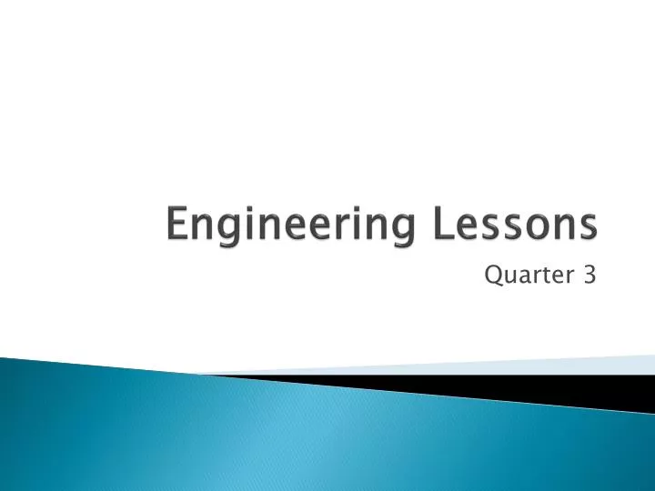 engineering lessons