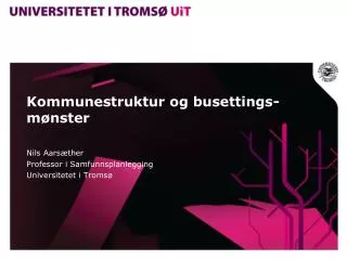 kommunestruktur og busettings m nster