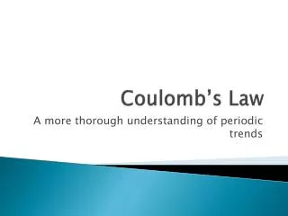 coulomb s law