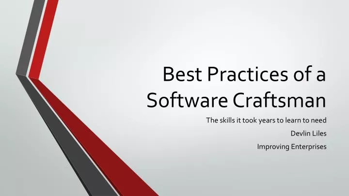 best practices of a software craftsman