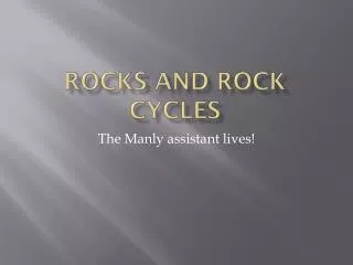 Rocks and rock cycles