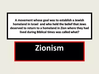 Zionism