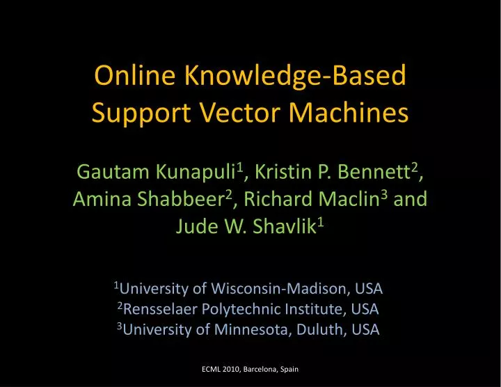 online knowledge based support vector machines