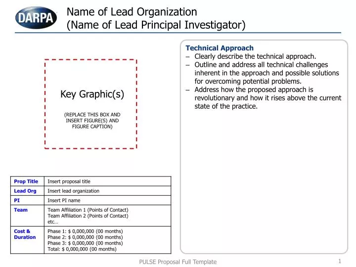 name of lead organization name of lead principal investigator