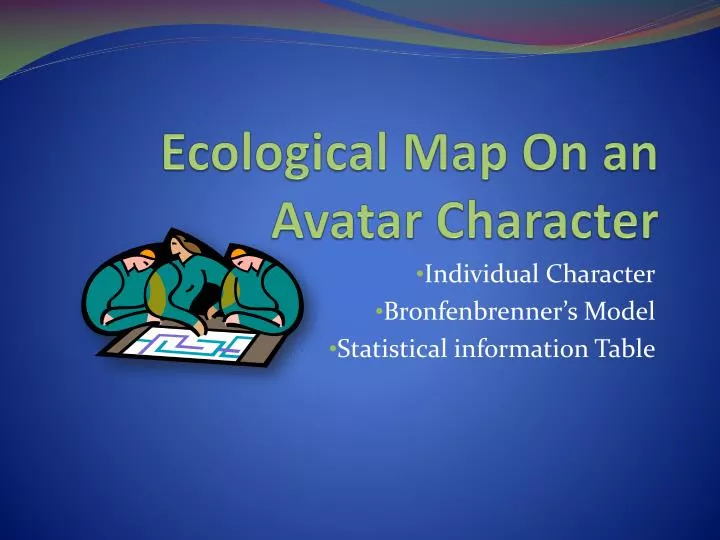 ecological map on an avatar character