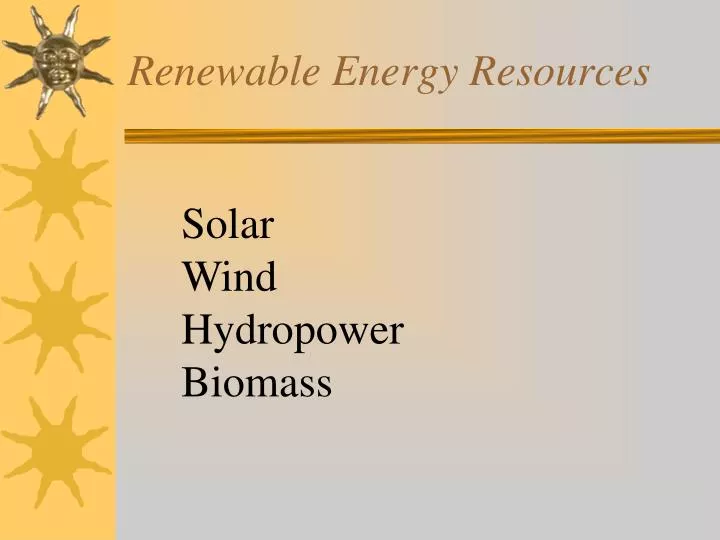 renewable energy resources