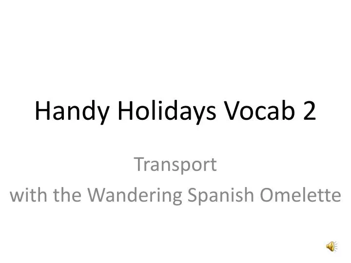 handy holidays vocab 2