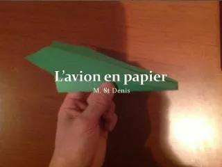 l avion en papier