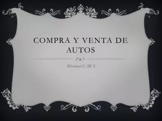 Compra y Venta de Autos