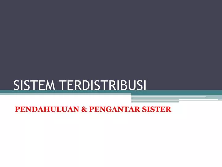 sistem terdistribusi