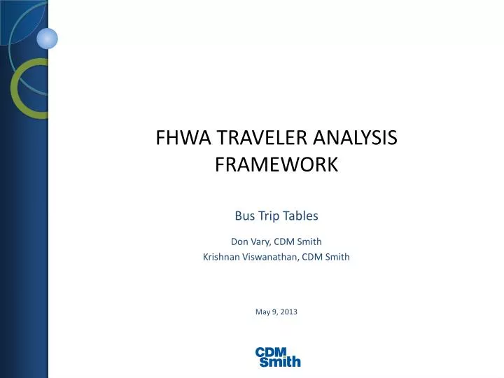 fhwa traveler analysis framework
