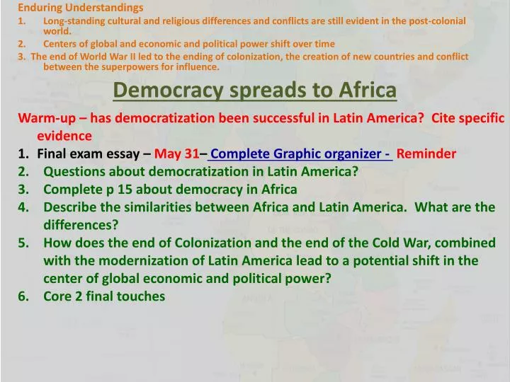democracy spreads to africa