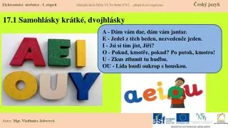 17 1 samohl sky kr tk dvojhl sky