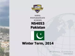 NS4053 Pakistan Winter Term, 2014