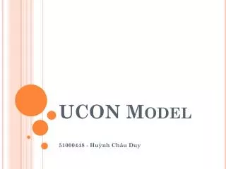 UCON Model