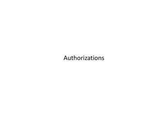 Authorizations