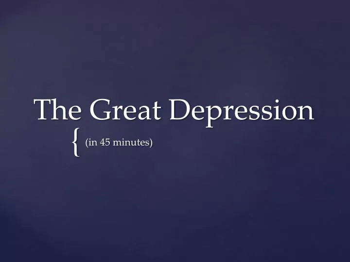 the great depression