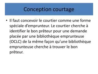 conception courtage