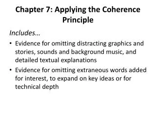 Chapter 7: Applying the Coherence Principle