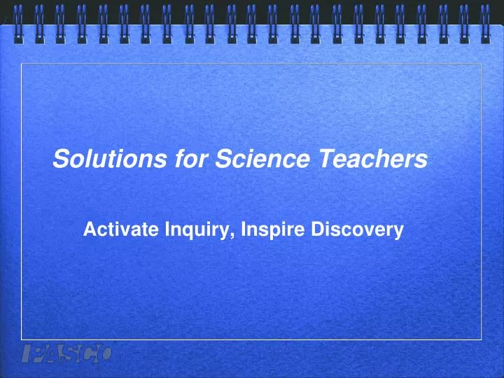 solutions for science teachers