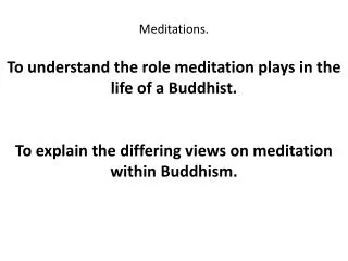Meditations.