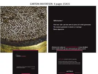 CARTON INVITATION 4 pages 15X15