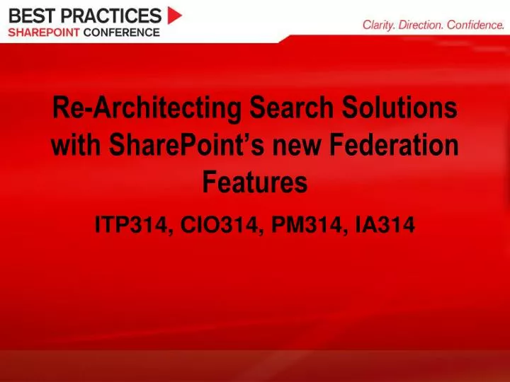 re architecting search solutions with sharepoint s new federation features