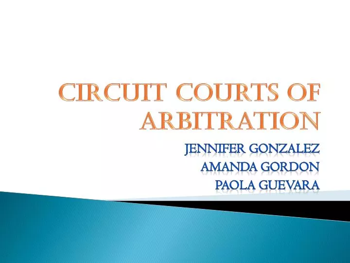 circuit courts of arbitration